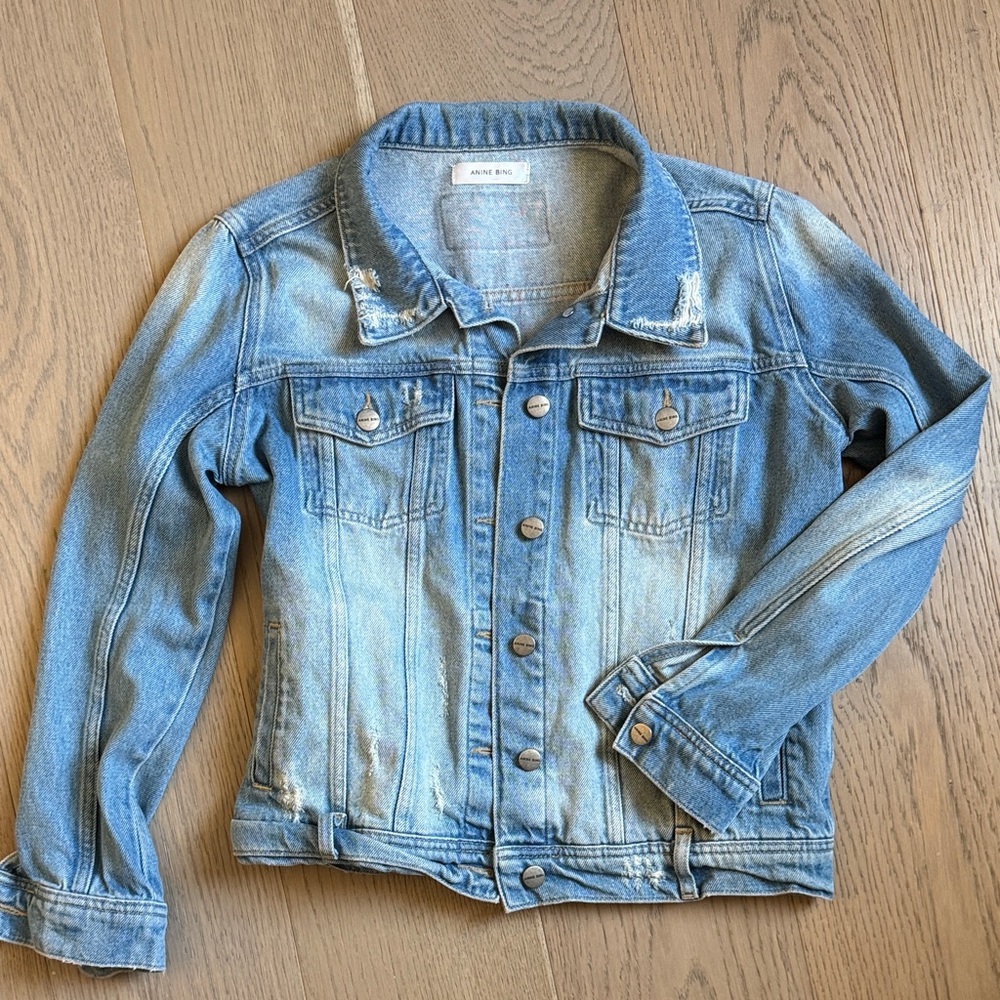 Anine Bing Light Blue Jean Jacket